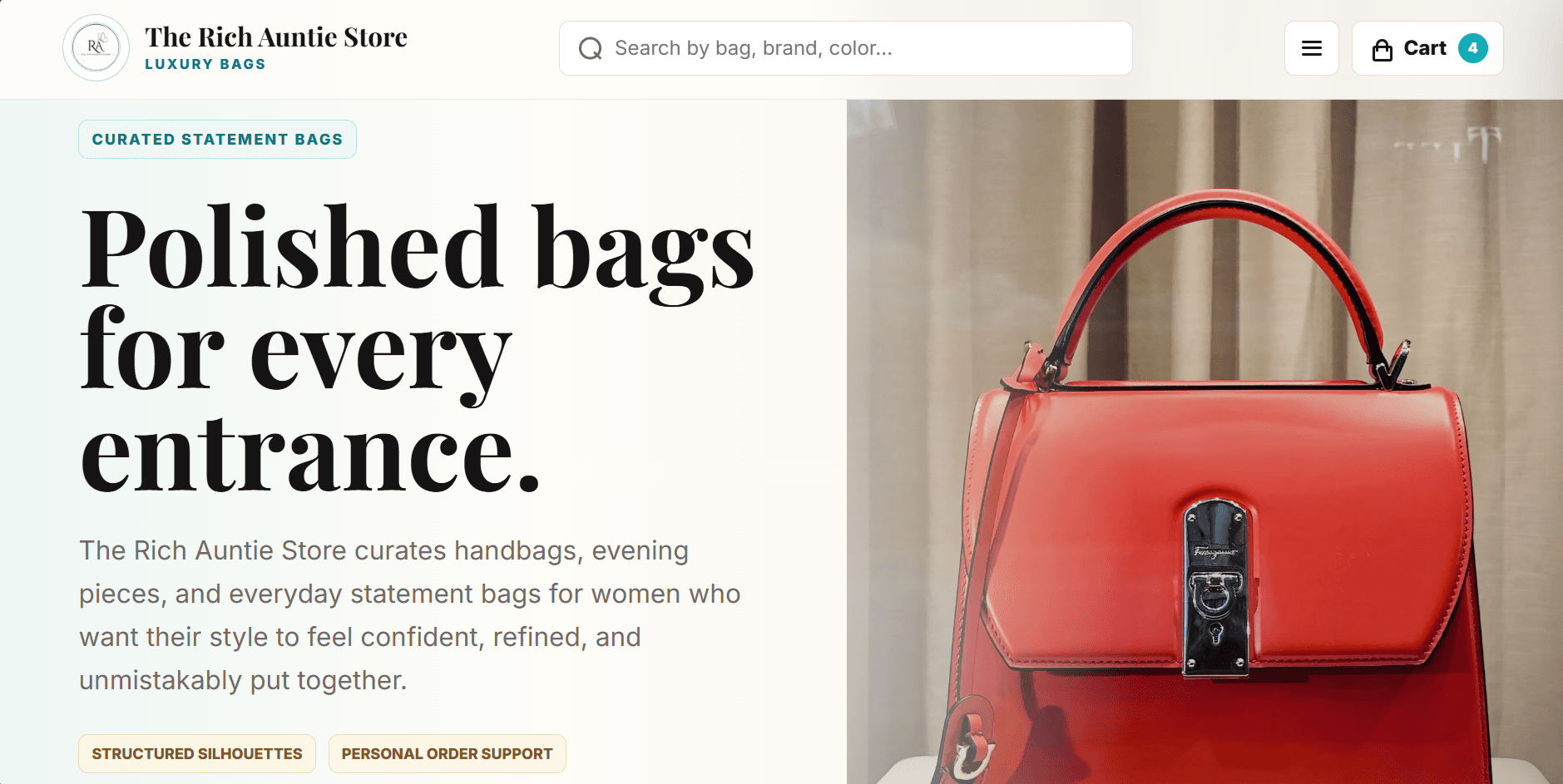 Rich Auntie Store product catalogue