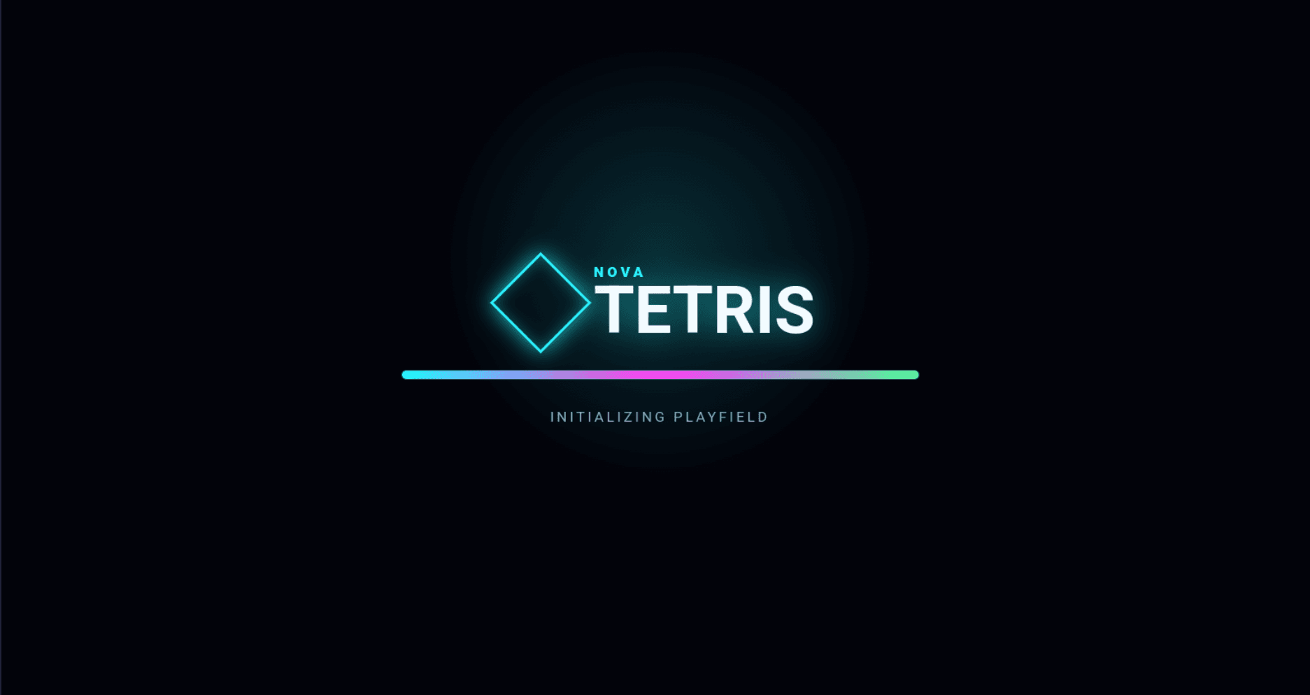 Nova Tetris playable game board